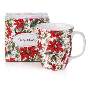 MC0302 Pretty Chintzy Poinsettia Java Mug