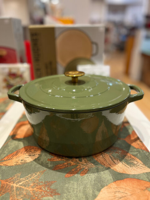 747276 Chuck Hughes Cast Iron Casserole 5L -Mallard