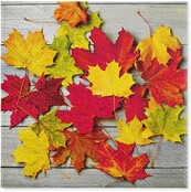 88-LL Luncheon Napkins-Fall Leaves on Wood