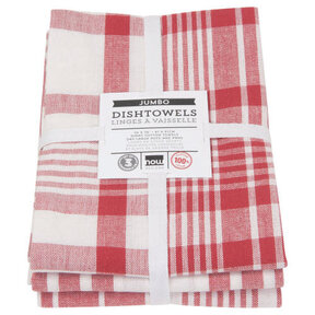 2016212 Jumbo Teatowel Set/3 Red