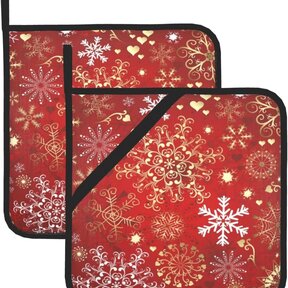 NPH2411D Pot Holder-Classic Snowflakes