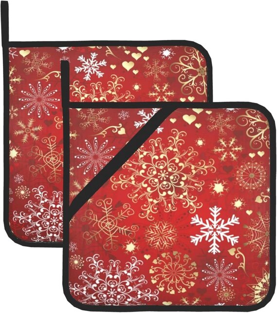 NPH2411D Pot Holder-Classic Snowflakes