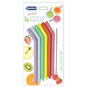 134277 Mini Silicone Straws Set/6