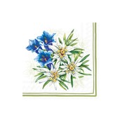 C1064729 Cocktail Napkin-Gentian and Edelweiss