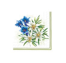 C1064729 Cocktail Napkin-Gentian and Edelweiss