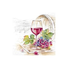 C1082300 Cocktail Napkin-Vin Rouge