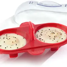 NP996 Silicone Double Microwave Egg Poacher