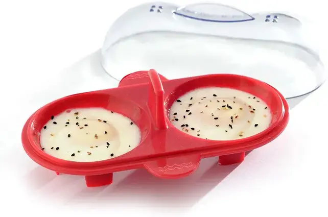 NP996 Silicone Double Microwave Egg Poacher