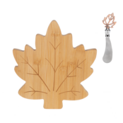 ER79162 Maple Leaf Cheese Board w/Spreader