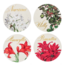 MX200030   Coaster Set-Christmas Floral- 4 pc set