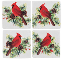 CX186712 Coaster Set of 4-Cardinals