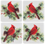 CX186712 Coaster Set of 4-Cardinals