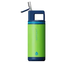 ALPINE-Flip 'N Sip 16oz for Kids w/Straw-Dino Green