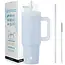 Grosche ASPEN -Insulated 40oz Tumbler w/Straw & Handle-Slate Blue