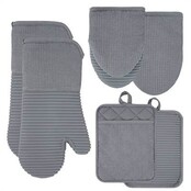 MTT-GY Oven Mitts and Potholder Set-Grey