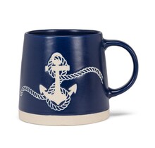27-Artisan-119 Wide Base Mug w/Anchor - Navy
