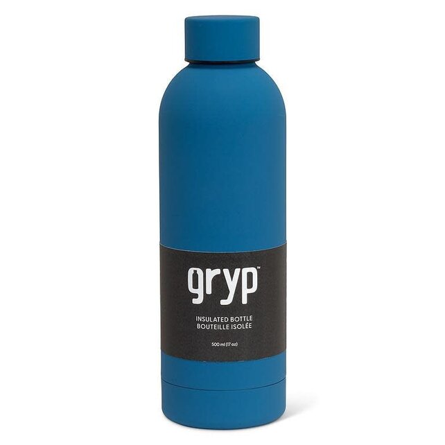 27-GRYP-003-BLU Soft Touch Thermal Bottle - 17oz-Blue