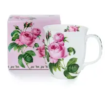 MC0386 Botanical Flowers "Pink Rose" Java Mug
