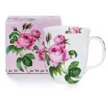 MC0386 Botanical Flowers "Pink Rose" Java Mug