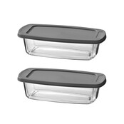 48926 Glass Loaf w/Cover -Set/2
