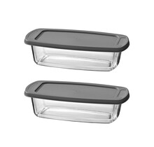 48926 Glass Loaf w/Cover -Set/2