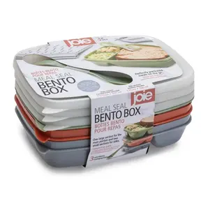 MS35721 Bento Box with Spork Set/3-Terracotta Set