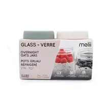 MB26600 Glass Overnight Oats 2 Pack-Ivory/Sage