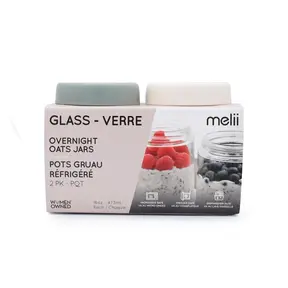 MB26600 Glass Overnight Oats 2 Pack-Ivory/Sage