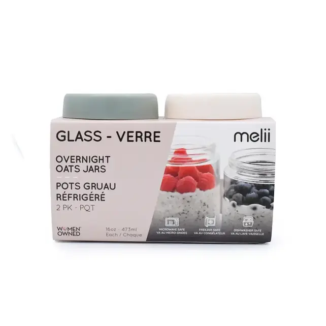 MB26600 Glass Overnight Oats 2 Pack-Ivory/Sage