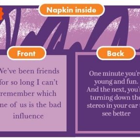 366-7060 Cocktail Napkin-Young and Fun/Bad Influence