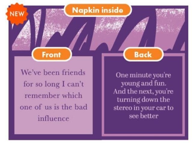 366-7060 Cocktail Napkin-Young and Fun/Bad Influence