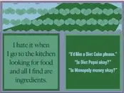 366-7114 Cocktail Napkin "Diet Coke/Looking For Food"