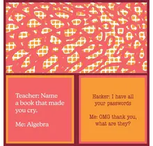 366-7118 Cocktail Napkin "Hacker/Algebra"