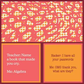 366-7118 Cocktail Napkin "Hacker/Algebra"