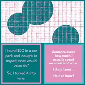 366-7119 Cocktail Napkin "Half Hour/Found $20.00"