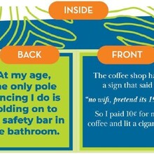 366-7123 Cocktail Napkin-No Wifi/Pole Dancing