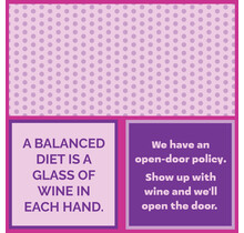 366-7132 Cocktail Napkin- Balanced Diet/Open Door Policy