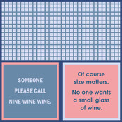 366-7133 Cocktail Napkin-Please Call Wine/Size Matters