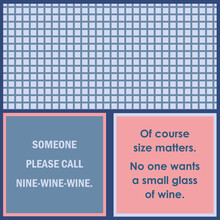 366-7133 Cocktail Napkin-Please Call Wine/Size Matters