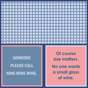 366-7133 Cocktail Napkin-Please Call Wine/Size Matters