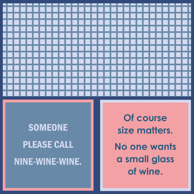 366-7133 Cocktail Napkin-Please Call Wine/Size Matters