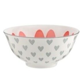 07720699 Pad Print  Bowl-Small Heart-Grey/Red