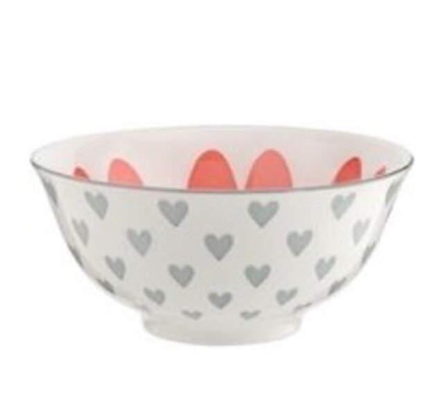 07720699 Pad Print  Bowl-Small Heart-Grey/Red