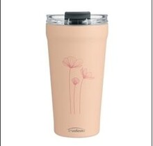 04722204 S/S Vacuum Tumbler-Pink Flowers-16oz