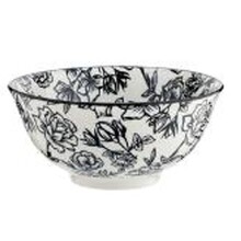 07720703 Pad Print Bowl 6" Black & White Roses
