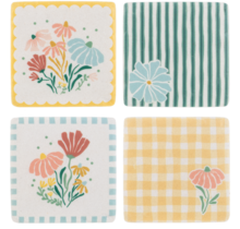 CB200639 Floral Coaster Set of 4