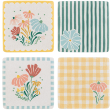 CB200639 Floral Coaster Set of 4