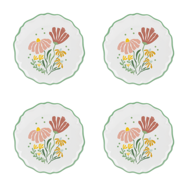 CB200648 Floral Melamine Salad Plate