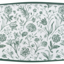 CB201874 Green  Botanical Serving Tray