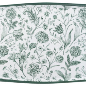 CB201874 Green  Botanical Serving Tray